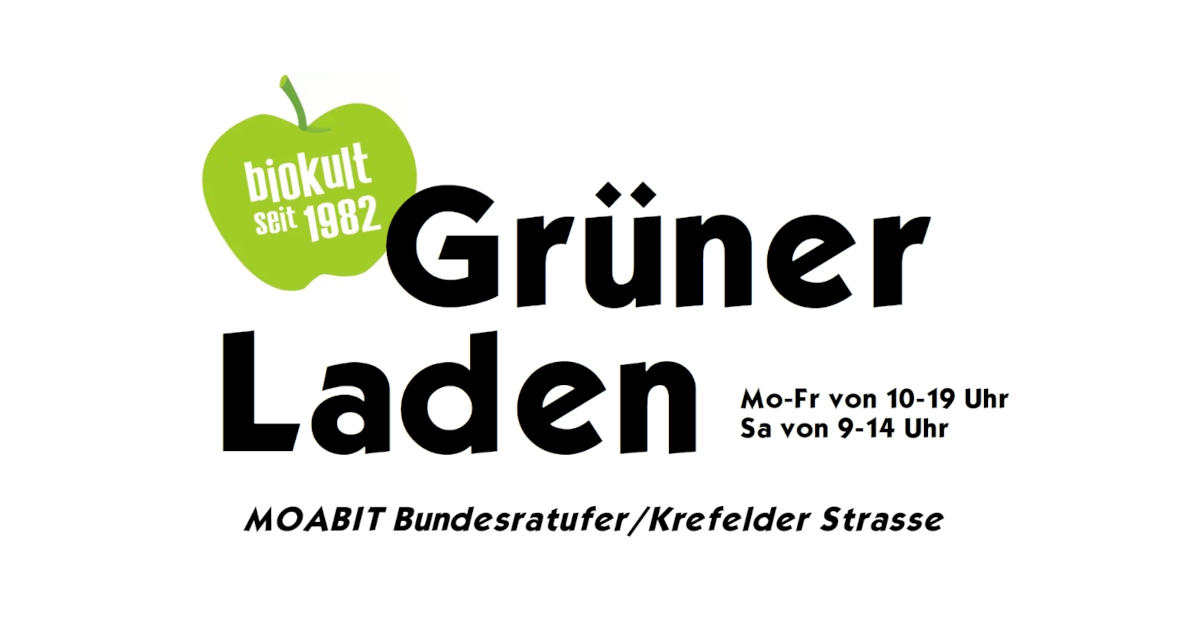 Grüner Laden, Bioladen in Berlin Moabit 1982 seit